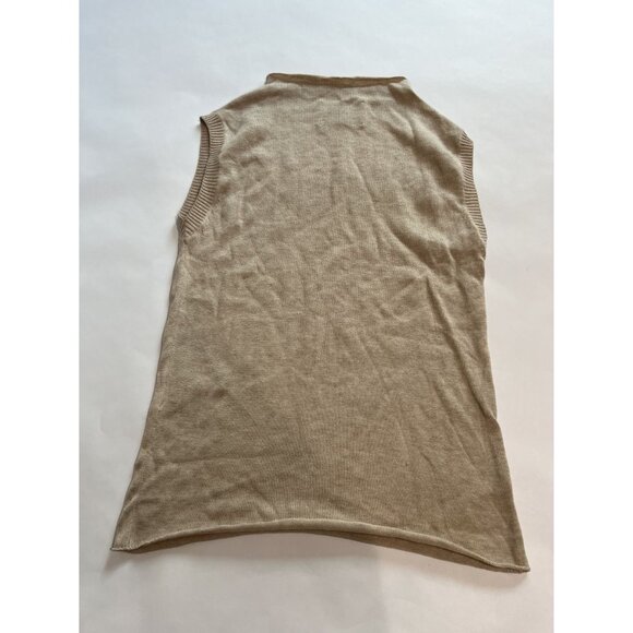 Cloth & Co Mock Neck Top in Tan - Picture 2 of 3